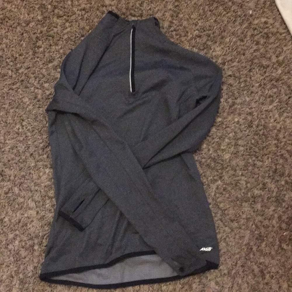 Tight gray pullover